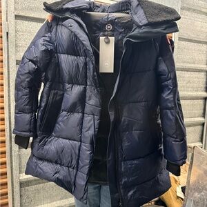 Canada Goose Dark Blue Jacket with Real Fur